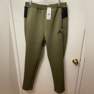 New Adidas joggers in olive green. Never used.
